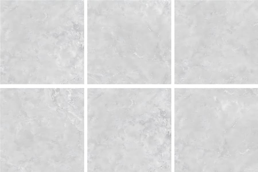 Large-format marble-look surface with soft veining