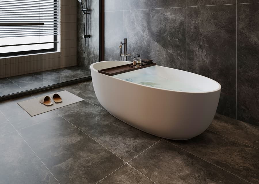 Fusion Terra porcelain tile in a real interior setting