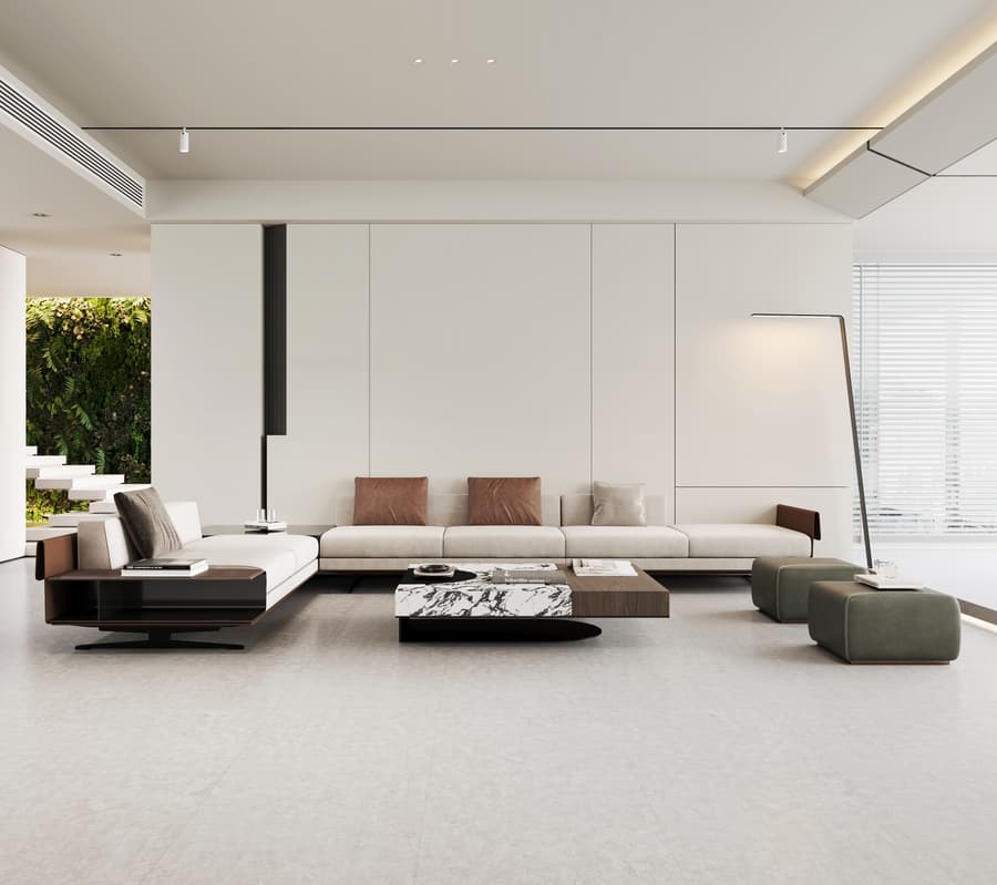 GINO porcelain tile in a real interior setting