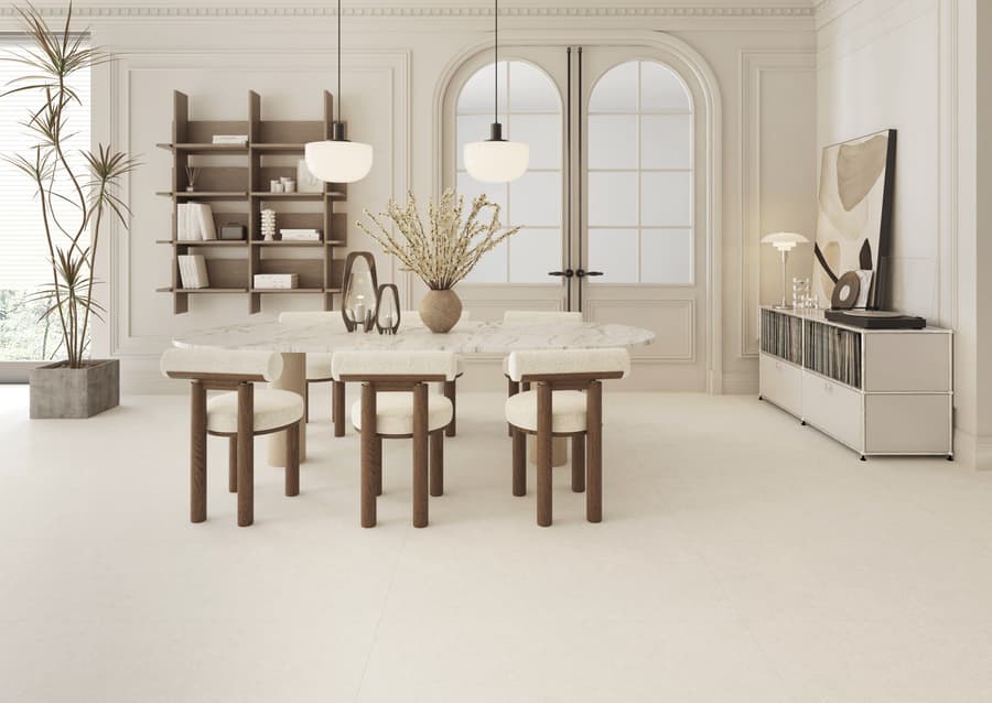 Quiet stone surface for hospitality