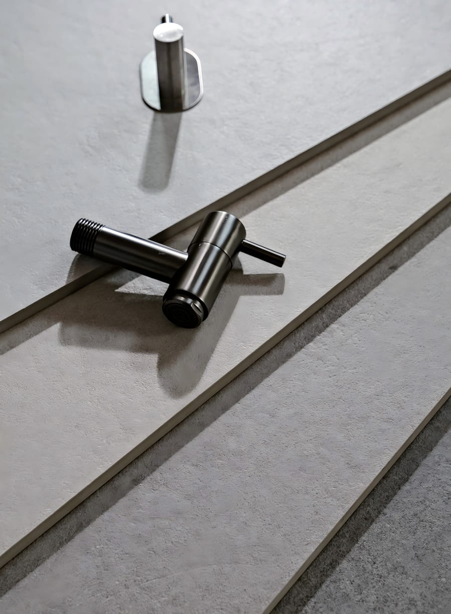 Surf Sand porcelain tile surface in interior application